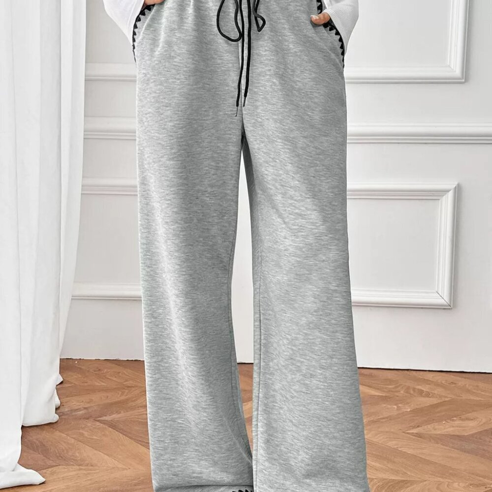 Wide-Leg Drawstring Pants - Picture 2 of 14